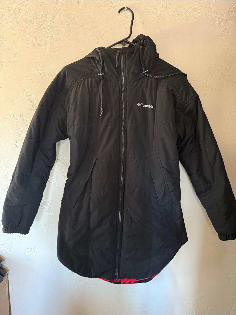 Columbia Black Hooded Puffer Coat